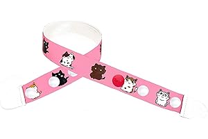 Clip.Ho - Kindergürtel ohne Schnalle, Elastischer Gürtel Motiv Kätzchen Gr. 74-176 (92-116, rosa mit Motiv)