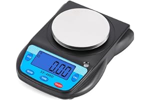 Bonvoisin Digital Lab Scale 600g x 0.01g Precision Electronic Scale LCD Display Analytical Balance Jewelry Scale Scientific Scale 0.01g Accuracy (Blue Original Type)