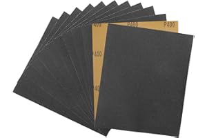 STEBRUAM 230x280mm Papel De Lija,15 Piezas 400 Grano Lija Agua lijado de metales y pulido automotriz Acabado de muebles de madera Lijado