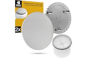 YOUR DAY MATE Cover and immersion pipe set for shower drain, diameter 115 mm, compatible with Viega Tempoplex drain fitting from year of manufacture 2006, for shower tray with drain hole diameter 90 mm,