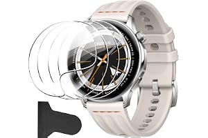 zZjoOoj 4 stycken för OnePlus Watch Lite/One Plus Watch S skyddsfilm, böjda kanter, repskydd, HD-skärmskydd med mjukt TPU-skä