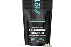 L-Carnitine 3000mg with BioPerine - 120 Vegan Capsules - Energy & Metabolism Support - High Strength Acetyl L-Carnitine Complex (1 Month Supply) by Alpha01