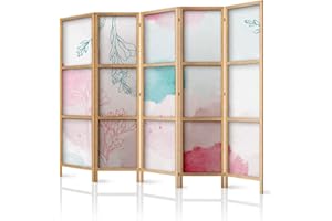 ‎FRAMED CONCEPT framed concept - Paravent Raumteiler aus Holz 225x172 cm, 5-teilig, einseitig, im orientalischen Stil