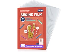 Smowo® 20 stycken krympfilmer genomskinliga - krympplastfilmer för hantverk - A4 krympfilmsark matt