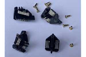 SSC TYRES SSC Slot Cars Replacement Spares 4 Easyfit Long Stem Car Guide Blades with braids and 8 Eyelets Compatible for Scalextric Slot Cars Models, Toy DIY Parts Accessories with eyelet