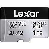 Lexar 1TB Silver Plus 205mb 4K V30 UHSI Micro SD Hafıza Kartı