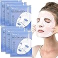 6 Pack Bio Collagen Face Mask Overnight, Collagen Night Wrapping Mask,Bio Collagen Real Deep Hydrating Facial Mask Overnight Mask Anti Wrinkle Lifting Mask - Pore Minimizing