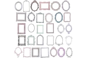 Jeffdad Lot de 40 cadres vintage gaufrés en papier pour scrapbooking, collage de cartes, carnets, loisirs créatifs, journal, scrapbooking, fournitures