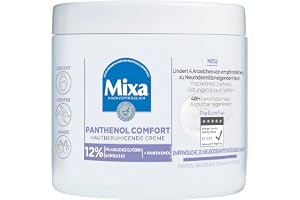 Mixa Vårdande kräm för torr, känslig och neurodermatit-lutande hud, sårläkande kräm mot rodnad och klåda, med pantenol, pante