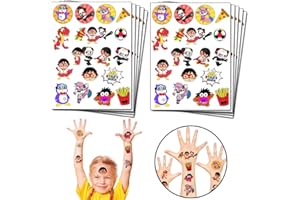 ALLBER Ryan's World Party Favor Temporary Tattoos for Ryan's World Birthday Party Decorations Supplies for Kids (10 Sheets)