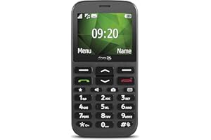 Doro 1370 Entsperrtes 2G Handy für Senioren mit breitem Farbdisplay, 3 MP Kamera und SOS-Taste, Schwarz [UK und Irische Version] (Erneuert)