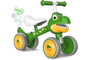 Afranti Baby Balance Bike with Bubble Machine for 10-36 Months Boys Girls Toddlers Kids Bikes No Pedal for 1 Year Old Birthday Gift Toys Fit for 88-102cm Children