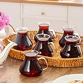Porsima 16043 Ehl-i Keyf 6'lı Borosilikar Cam &Ccedil;ay Bardağı Seti 200 ml