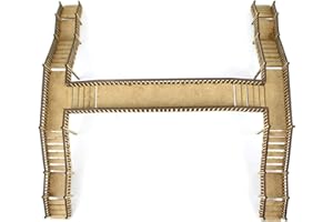 WWS WAR WORLD SCENICS War World Scenics Railway Station X-Shape Overpass Footbridge – OO Gauge Model MDF Footpath Bridge Walkway Building Construction Modelling Diorama Double Track Span