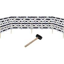 Garronda Paravent De Plage Coupe-Vent De 6 M – Brise-Vent Avec Piquets En Pin, Sac De Transport, Hauteur 77 Cm, Protection Contre Le Vent Et Le Sable