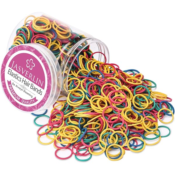 FEIFEI'S BOW 100 Mini-Bunte Haargummis – Elastische Bobbles Für Frauen & Mädchen, 6 Farbmix