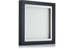 PICTURE FRAMING DIRECT Black 3D Deep Box Picture Frame Display Memory Box For Medals Memorabilia Flowers etc (12x12")