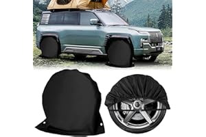 ENUTROF Radschutzhülle Radabdeckung 2STK Reifenabdeckung Wasserdicht Wohnwagen Anhänger mit 2 Ösen für Caravan Wohnmobile Wohnwagen Oldtimer 27-29Zoll (Schwarz-2PCS)