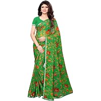 Kanchnar Women's Chiffon Printed Saree