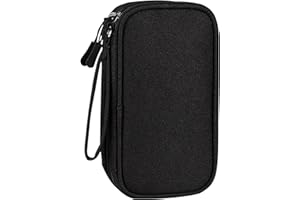 ‎KLYRITH klyrith Diabetiker Tasche, Doppelschicht Medikamente Tragetasche für Glukose Meter, Insulin Pen, Teststreifen, Spritzen, Nadeln, Aufbewahrungstasche für Blutzuckermessgerät Diabetes-Zubehör, Schwarz