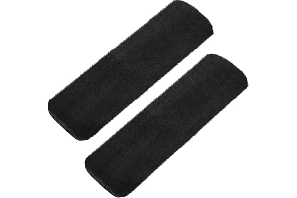 AOMIG Protection Ceinture de Sécurité Enfant, 2PCS Protege Ceinture de Enfant, Coton Moyen Voiture Protège Ceinture de Sécurité Coussin pour enfants Tête de bébé appui sommeil pendant (Noir)