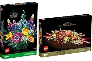 BRICKCOMPLETE Lego 10313 Lot de 2 bouquets de fleurs sauvages et composition florale séchée 10314