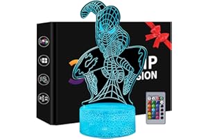 UITIRLA Superhero 3D Night Light, Spiderman Toys for Boys, Gadgets for Men, 3D Illusion Lamp with Remote Control and 16 Colors Change, Ideal Birthday Gift