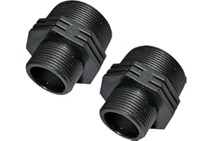 AERZETIX - C51986 - Set di 2 riduzioni per avvitare maschio/maschio - filettatura 1 1/4"x2'' - in plastica - nippli ridotti con raccordo filettato - PN 6 bar