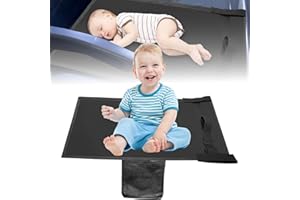 kelav Reposapiés de Avión para Niños,76×42cm Negro Extensor de Asiento de Avión para Niños,Reposapiés Plegable en para Accesorios de Viaje para Viajes