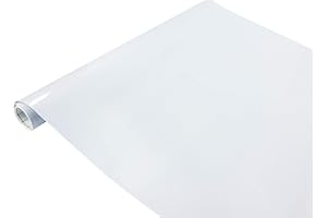 DecoMeister Lavagna Bianca Pellicola autoadesivo Pellicole da parete con penna in feltro pulibile a secco 67,5x150 cm Whiteboard bianca