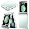 JETech Case for Samsung Galaxy Z Flip 5 2023 with Hinge Protection, Heavy Duty Rugged Protective Hard PC Phone Cover, Anti-Fingerprint Matte Finish (Frosted Clear)