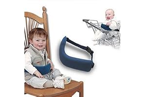 Anicy Correa de entrepierna Trona - Cinturón de comedor para bebés Asiento de niño portátil Silla de comedor de bebé Cinturón de seguridad Portadores