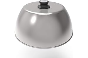 Lotus-Grill Grillhaube für den LotusGrill aus Edelstahl mit Thermometer - zur Zubereitung von Bratten und Steaks sowie zum Garen, Backcken und schmoren/spülmaschinengeeignet (XL (G435))