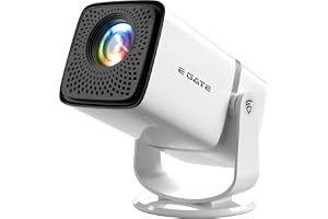 E GATE Atom 3X Projector 4k Ultra HD, Automatic Keystone & Precise Focus, 1080p Native | Rotatable Design | Android 14, Netflix Prime 11,000 Lumens, HDMI-ARC WiFi-6 BT, for Home use Egate