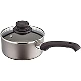 Judge Everyday JDAY022 Teflon Non-Stick Saucepan, 16cm 1.2L with Vented Glass Lid and Stay Cool Handle - 5 Year Guarantee
