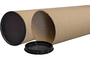 Teilemagnet Shipping Tubes, Cardboard Sleeves, Paper Sleeves, Hard Paper Sleeves, Cardboard Rolls, Cardboard Rolls, Pack of 30, DIN A3