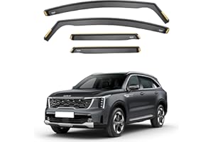 ISPEED Wind Deflectors for KIA SORENTO MK4 2020-2025 5 Door SUV 4pc Set - Keep Your Car Ventilated In Rain - Reduce Wind Turbulence - Tinted In-Channel Type