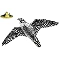 Peregrine Falcon English Pewter Lapel Pin Badge (XTSPBB35)