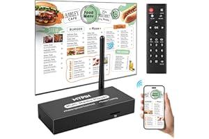 MYPIN Lettore Multimediale Pubblicitario per Segnaletica Digitale o TV, Adattatore Display Wireless con Mirroring dello Schermo, Condivisione Foto, Riproduzione in Loop e Automatica