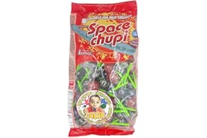 SIDERAL Space Chupi Color - Caramelo pintaleguas con palo sabor frutas - Bolsa de 100 unidades