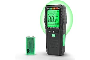 AQUOTA Pinless Moisture Meter Moisture Detector Wood Moisture Tester with LCD Display Audible Moisture Meter for Wood Firewood Walls Building Materials