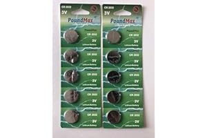 POUNDMAX Ogniwo guzikowe, 10 xCR2032