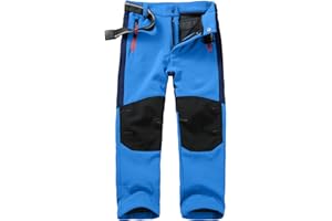 yeyity Kinder Softshellhose Skihose Gefüttert Cargohose Wasserdicht Thermohose Jungen Mädchen Schneehose Winter Outdoorhose Wanderhose