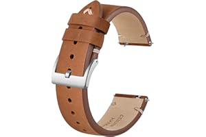 BISONSTRAP Correa de Reloj de Cuero Antiguo, Correas de Repuesto para Hombres, Liberación Rápida, Ancho de Correa 18mm 20mm 22mm