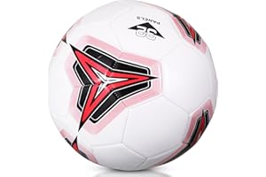 GANZTON Fußball Größe 5,Fußball Trainingsball Klassisches Design,Weich und Federnd,Unisex Erwachsene Jugend Kinder Ball Fußballfans Artikel Fußballliebhaber Geburtstagsgeschenk Regulär Nr. 5 Ball