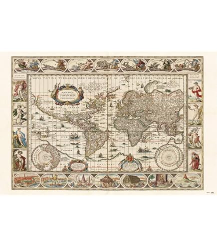 BEBUSINGOTO Decorazione Murale Con Mappa Del Mondo, Sfondo Da Parete Con Mappa Del Mondo Marrone 87154739