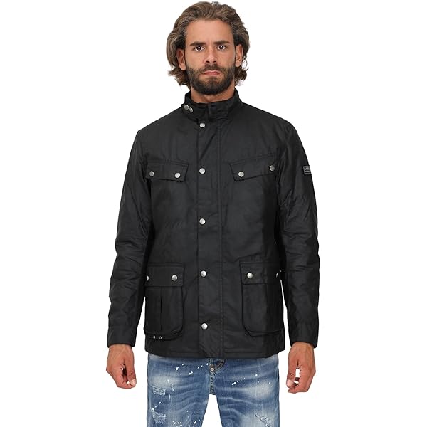Barbour x Engineered Garments Zip Parka - Black - L : Amazon