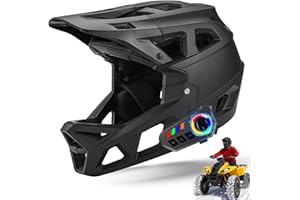 HPLSZCN Casco De Bicicleta De Montaña Full Face - Casco De Ciclismo con Ventilación para Adultos - Equipo De Protección Cabeza Ajustable con Absorción De Impactos para Ciclistas Usuarios Principiantes