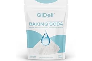 GIDELI Bicarbonate de Soude Ménager Bicarbonate de Sodium 5kg Multi-Usages qualité des aliments Qualité PureBicarbonate de Soude, sel de sodium