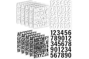 LUCOMB 12 Blätter 500 Stück Buchstaben Aufbügeln und Zahlen, 2 Zoll Eisen auf Vinyl-Buchstabe für Kleidung, Hitzeübertragungs-Buchstaben mit PU-Alphabet, Aufbügelbare Buchstaben für Textilien